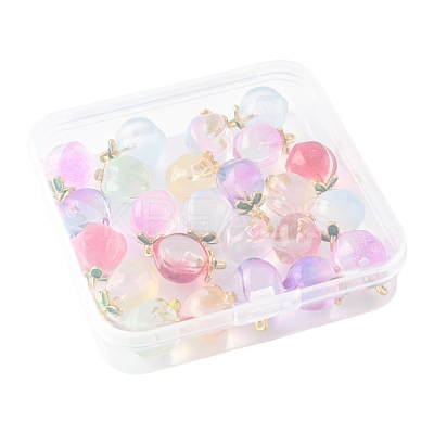 24Pcs 9 Colors Glass Pendants GLAA-FS0002-43-1