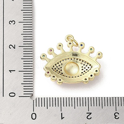 Brass Micro Pave Cubic Zirconia Pendants KK-E092-09G-03-1