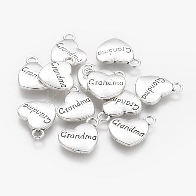 Tibetan Style Heart Alloy Pendants X-TIBEP-Q043-201-RS-1