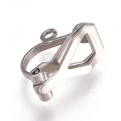 Tarnish Resistant 304 Stainless Steel Clip-on Earring Findings X-STAS-P206-02P-1