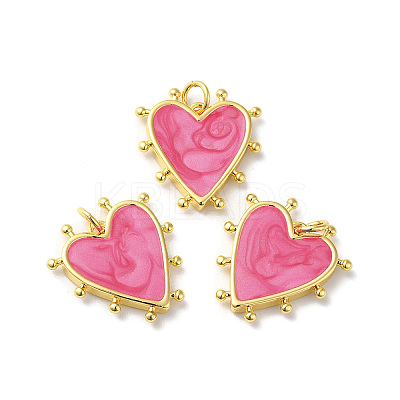 Rack Plating Brass Enamel Pendants KK-D074-03G-04-1