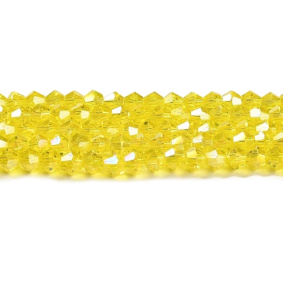 Transparent Electroplate Glass Beads Strands EGLA-A039-T6mm-B21-1