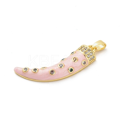 Brass Micro Pave Cubic Zirconia Pendants KK-M314-10G-01-1