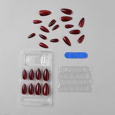 ABS Plastic Cat Eye Effect Press On False Nails MRMJ-WH20004-30-1