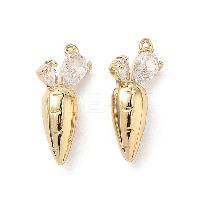 Brass Micro Pave Cubic Zirconia Pendants KK-L260-14G-1
