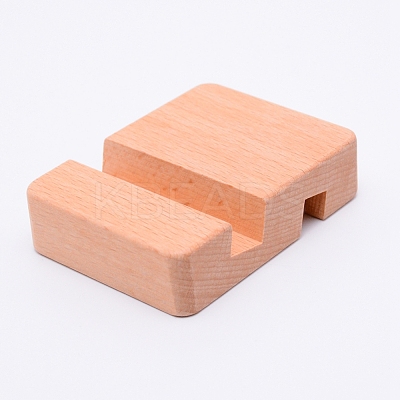 Beech Wood Mobile Phone Holders AJEW-WH0119-47A-1