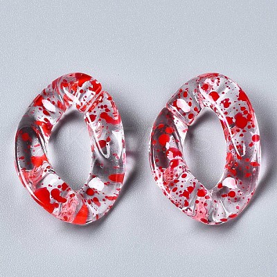 Transparent Spray Paint Acrylic Linking Rings TACR-Q276-001D-1
