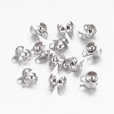 Tarnish Resistant 304 Stainless Steel Bead Tips STAS-E129-01P-1