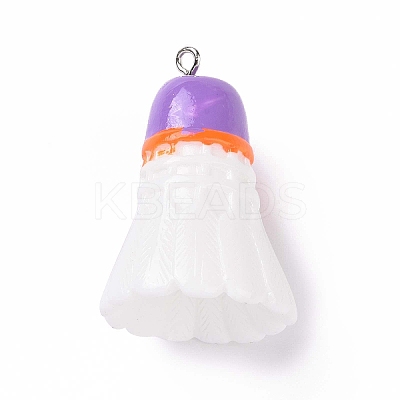 Sport Ball Theme Opaque Resin Pendants RESI-F039-01F-1
