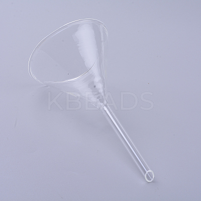 Transparent Glass Funnel Hopper AJEW-WH0104-45D-1