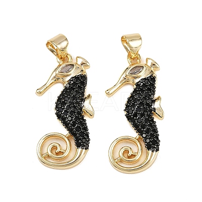 Brass Micro Pave Cubic Zirconia Pendants KK-S526-67G-1