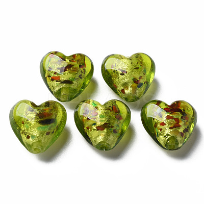 Handmade Lampwork Silver Foil Glass Beads FOIL-T005-01A-1