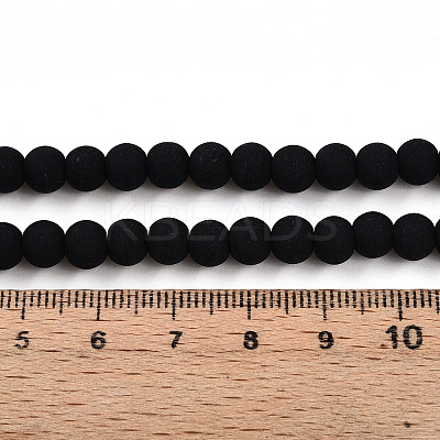 Opaque Glass Beads Strands GLAA-T032-P6mm-MD01-1