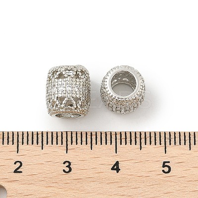Brass Micro Pave Cubic Zirconia European Beads LS-KK-P297-05P-01-1