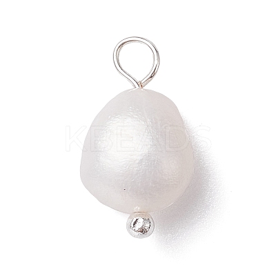 Natural Pearl Potato Charms PALLOY-JF02199-01-1