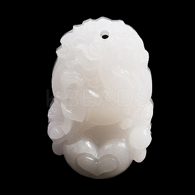 Natural White Jade Carved Pendants LS-G-S384-01G-1