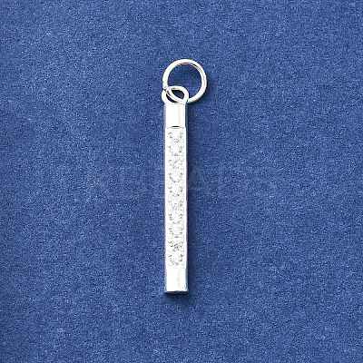 925 Sterling Silver Micro Pave Cubic Zirconia Pendants STER-D309-01E-S-1