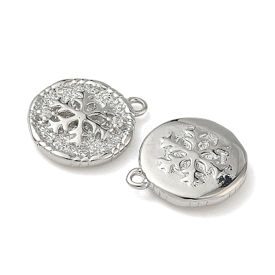 Christmas Brass Micro Pave Clear Cubic Zirconia Pendants KK-A280-03D-P-1