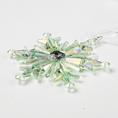 Christmas Transparent Plastic Pendant Decoration LS-HJEW-G022-01D-1