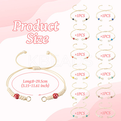 12Pcs 12 Colors Waxed Polyester Bracelet Makings AJEW-TA0001-39-1