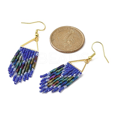 Glass Seed Beaded Chandelier Earrings EJEW-MZ00083-1