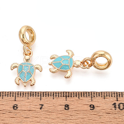 Alloy Enamel Sea Turtle European Dangle Charms FIND-B034-52G-01-1
