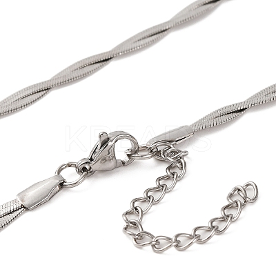 304 Stainless Steel Snake Chains Necklaces NJEW-M075-02A-P-1