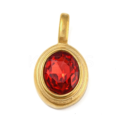 Golden Plated 304 Stainless Steel Rhinestone Pendants STAS-Q253-01G-06-1