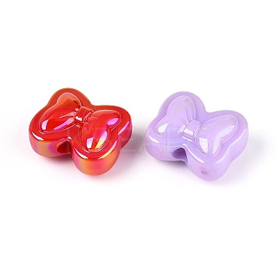 UV Plating Opaque Acrylic Beads OACR-T028-60-1