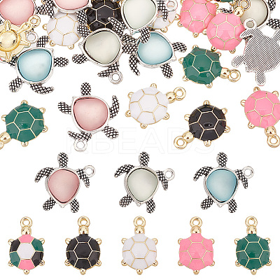 40Pcs 8 Style Alloy Pendants FIND-AR0003-97-1