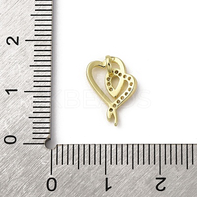 Brass Micro Pave Cubic Zirconia Charms KK-Q070-01B-G-1