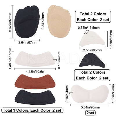 16 Sets 8 Style Foam Heelpiece Adhesive Pads FIND-GF0002-02-1