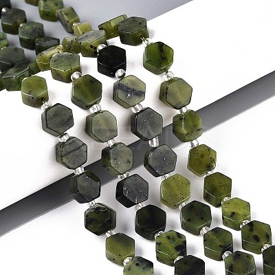 Natural Canadian Jade Beads Strands G-P534-A18-01-1