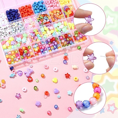 DIY Mixed Shapes Acrylic Beads Bracelets Making Kits DIY-YW0010-97-1