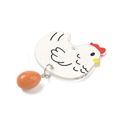 Printed Acrylic Pendants OACR-G059-01B-1