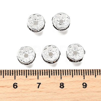 Brass Grade A Rhinestone Spacer Beads RB-A014-Z8mm-12S-1