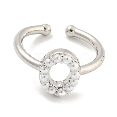 Rack Plating Brass Open Cuff Rings for Women RJEW-F162-01P-O-1