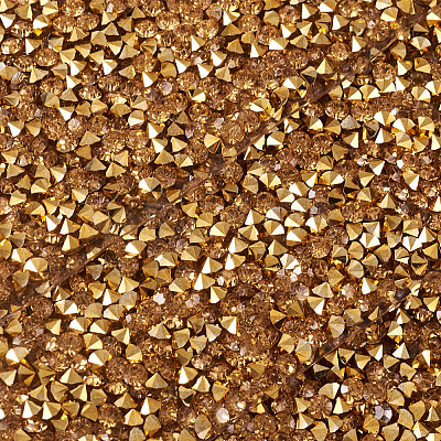 Glitter Resin Hotfix Rhinestone(Hot Melt Adhesive On The Back) OCOR-TA0002-03-40mm-1