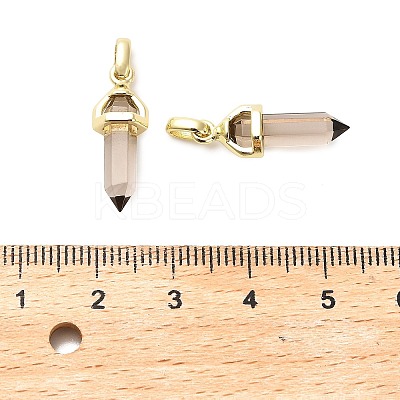 Natural Smoky Quartz Double Terminal Pointed Pendant G-H097-01G-05-1