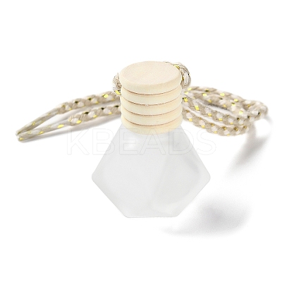 Glass Perfume Bottles Air Freshener Diffuser Bottle Hanging Ornament AJEW-P111-01B-1