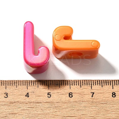 UV Plating Opaque Acrylic European Beads SACR-Z007-01J-1