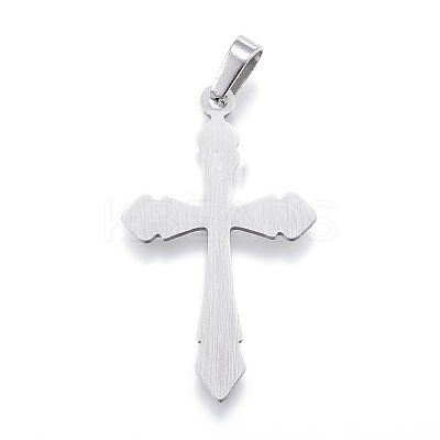 Non-Tarnish 304 Stainless Steel Pendants with 201 Stainless Steel Clasp LS-STAS-G124-18P-1