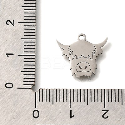 201 Stainless Steel Pendants STAS-R136-10P-1