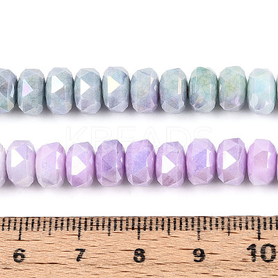 Anti-Tarnish Electroplate Glass Beads Strands GLAA-T025-8mm-11E-1