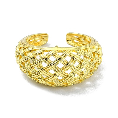 Brass Open Cuff Rings RJEW-B051-24G-1