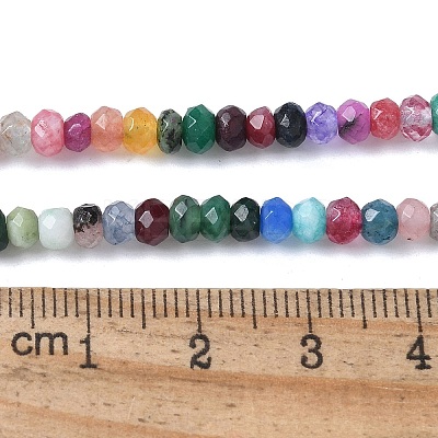 Dyed Natural Malaysia Jade Rondelle Beads Strands G-E316-2x4mm-55-1