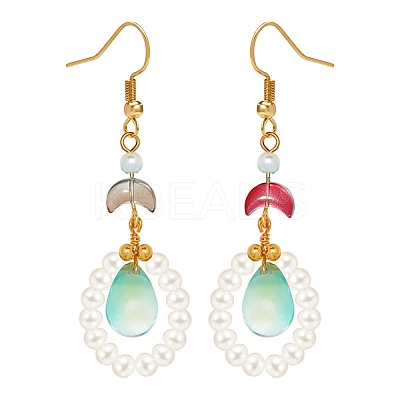 100Pcs Transparent Spray Painted Glass Beads GLAA-CJ0002-12-1