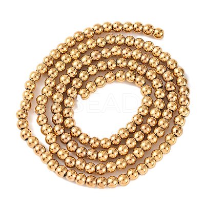 Electroplated Synthetic Non-magnetic Hematite Beads Strands G-H027-C01-02-1