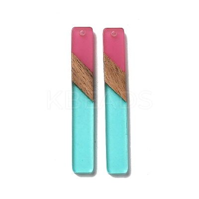 Opaque Resin & Walnut Wood Big Pendants RESI-D060-C-02-1