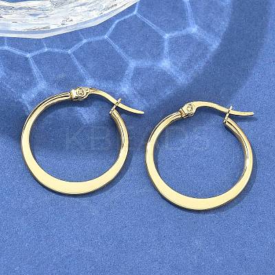 304 Stainless Steel Hoop Earrings EJEW-F105-22G-1